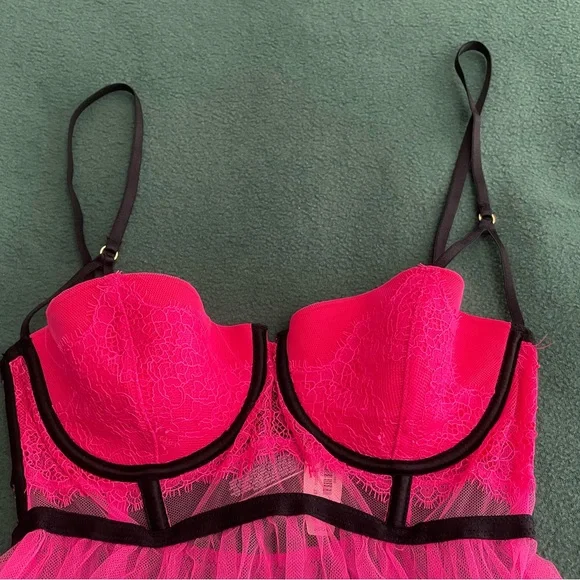 Victoria’s Secret Black Cage Babydoll - Picture 3 of 13